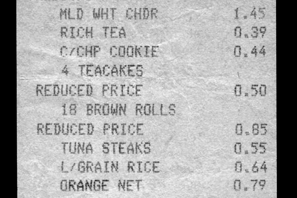 Ảnh minh họa: Tesco grocery receipt Finchley 1994.jpg